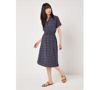 Druckkleid APRICOT "Batik Midikleid", Damen, Gr. S (36), N-Gr, blau (navy), gewebt, Obermaterial: 100% Viskose CV., gemustert, normal, Kleider Druckkleid, mit Taschen (48363840-36) navy