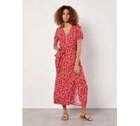 Druckkleid APRICOT "Ditsy Floral Decorative Button Dress", Damen, Gr. M (38), N-Gr, rot, Obermaterial: 100% Viskose CV., geblümt, Kleider Druckkleid, mit Tallenbindeband (33957913-38) rot