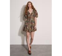 Druckkleid APRICOT "Minikleid", Damen, Gr. L (40), N-Gr, grün (khaki), gewebt, Obermaterial: 100% Baumwolle CO., gemustert, Puffärmel Gummizug, Kleider Druckkleid, mit Puffärmeln (24515854-40) khaki