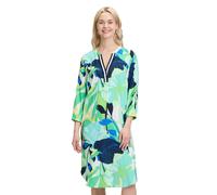 Druckkleid BETTY BARCLAY "Damen mit Stehkragen", Damen, Gr. 38, Normalgrößen, bunt (grün, blau), Obermaterial: 100% Viskose, figurumspielend lang, Rundhals, Kleider Druckkleid, Druck (31500543-38) grü