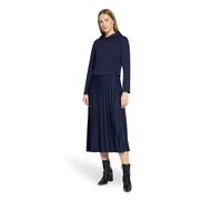 Druckkleid CARTOON "Damen mit Kapuze", Damen, Gr. 38, Normalgrößen, dunkelblau, Obermaterial: 50% Viskose, 45% Polyester, 5% Elasthan, Basic schmal lang, Rundhals, Kleider Druckkleid (39992621-38) dun