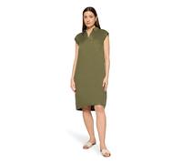 Druckkleid CARTOON "Damen mit Kragen", Damen, Gr. 38, Normalgrößen, grün (burnt olive), Obermaterial: 100% Lyocell, A-Linie kurz, V-Ausschnitt, Kleider Druckkleid (27473147-38) burnt olive