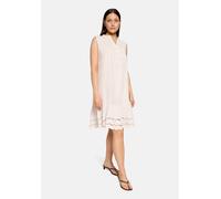 Druckkleid CARTOON "Damen mit Stickerei", Damen, Gr. 34, Normalgrößen, cream, Obermaterial: 100% Leinen, ausgestellt kurz, V-Ausschnitt, Kleider Druckkleid (23396819-34) cream