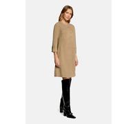 Druckkleid CARTOON "Damen mit Taschen", Damen, Gr. 42, Normalgrößen, beige (ocker), Obermaterial: 94% Polyester, 6% Elasthan, gerade kurz, Rundhals, Kleider Druckkleid (18777221-42) ocker