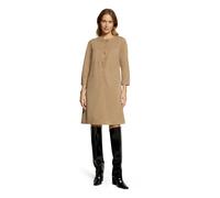Druckkleid CARTOON "Damen mit Taschen", Damen, Gr. 42, Normalgrößen, ocker, Obermaterial: 94% Polyester, 6% Elasthan, gerade kurz, Rundhals, Kleider Druckkleid (18777221-42) ocker