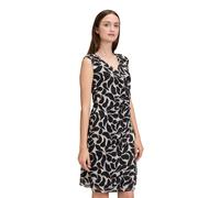 Druckkleid CARTOON "Damen ohne Arm", Damen, Gr. 38, Normalgrößen, schwarz-weiß (weiß, schwarz), Obermaterial: 95% Polyester, 05% Elasthan; Futter: 95% Viskose, 5% Elasthan, tailliert kurz, V-Ausschnit