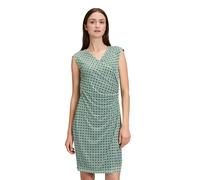 Druckkleid CARTOON "Damen ohne Arm", Damen, Gr. 46, Normalgrößen, bunt (grün, blau), Obermaterial: 95% Polyester, 05% Elasthan; Futter: 95% Viskose, 5% Elasthan, tailliert kurz, V-Ausschnitt, Kleider 