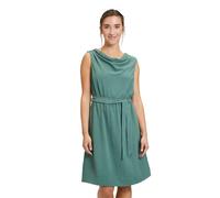 Druckkleid CARTOON "Damen mit Bindegürtel", Damen, Gr. 44, Normalgrößen, grün (schwarz forest), Obermaterial: 100% Polyester, tailliert kurz, Wasserfallausschnitt, Kleider Druckkleid, Design (82414424