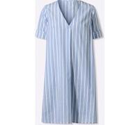 Druckkleid eisblau-jeansblau-gestreift 38