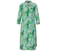 Druckkleid GOLDNER "Midikleid mit Blätter-Druck", Damen, Gr. 48, N-Gr, grün, gemustert, Obermaterial: 100% Viskose CV., figurumspielend, Kleider Druckkleid, Taschen an der Seitennaht (86686752-48) grü