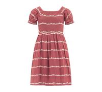 Druckkleid HAPPY GIRLS, Mädchen, Gr. 146, N-Gr, light pink, Crêpe, Obermaterial: 100% Viskose. Futter: 100% Baumwolle, bedruckt, gestreift, Basic ca. Mitte Wade, eckiger Ausschnitt, Puffärmel,Raglanär