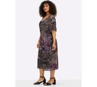 Druckkleid lila-magenta-gemustert 54
