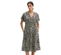 Druckkleid MARC O'POLO "aus bedrucktem Viskose-Mix", Damen, Gr. 36, Normalgrößen, light grün, Obermaterial: 83% Viskose, 17% Polyamid, bedruckt, weit knielang, V-Ausschnitt, Umschlagbund, Kleider Druc