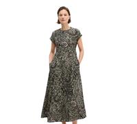 Druckkleid MARC O'POLO "aus bedrucktem Viskose-Mix", Damen, Gr. 36, Normalgrößen, light grün, Obermaterial: 83% Viskose, 17% Polyamid, bedruckt, weit wadenlang, Rundhals, Kleider Druckkleid (57261822-