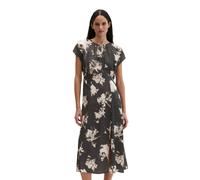 Druckkleid MARC O'POLO "aus LENZING™ ECOVERO™", Damen, Gr. 36, Normalgrößen, dunkelgrau, Obermaterial: 100% Viskose, bedruckt, regular fit wadenlang, Rundhals, Kleider Druckkleid (51372623-36) dunkelg
