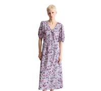 Druckkleid MARC O'POLO DENIM "aus Viskose-Mix mit Crinkle-Effekt", Damen, Gr. M, Normalgrößen, light blau, Obermaterial: 73% Viskose, 27% Baumwolle, bedruckt, relaxed fit wadenlang, elastischer Bund,