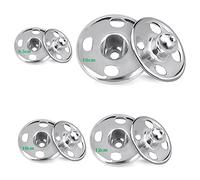 Druckknöpfe,140 sets Edelstahl Annähen Druckknopf Jersey Druckknöpfe,für Geldbeutel Handtasche Kleidung Schuhe und Hüte Nähreparatur(8,5mm,10mm,12mm,16mm) Silber
