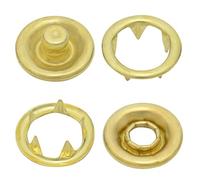 Druckknöpfe Jersey, Jersey-Snaps, Metallknöpfe, Messing rostfrei, nickelfrei - ab 50 Stück, 8 mm, gold
