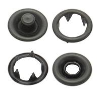 Druckknöpfe Jersey, Jersey-Snaps, Metallknöpfe, Messing rostfrei, nickelfrei - ab 50 Stück, 8 mm, schwarz