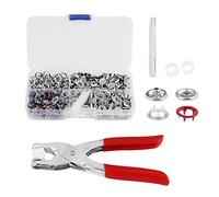 Druckknöpfe Kit mit Zange, 1 Stück Zange+120 Druckknöpfe Mix Farben 9, 5mm Metall Prong Druckknopf Poppers