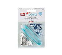 Prym Love Druckknöpfe Jersey 8 mm – blau, weiß, hellblau