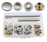 Druckknöpfe mit Zange, Metall Nähzubehör Buttons Knöpfe zum Annähen Werkzeug Jessey Snaps für DIY Basteln Stoff, Kleidung Taschen