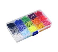 Druckknöpfe Set, Snap Set, Ring Button Druckknöpfe, T5 druckknöpfe, Geeignet für Kleidung, Regenmäntel, Regenschirme und Andere DIY-Nähverfahren, 15 Farben 150 Stück