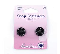 Druckknöpfe Zum Annähen, 18 mm, Schwarz