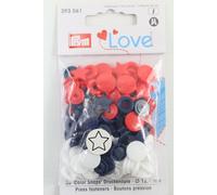 Prym Love Druckknopf Color Stern12,4 mm rot/weiß/marine