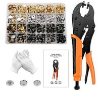 Druckknopfset 15 mm 100er Set mit Zange Profi für Leder Segeltuch