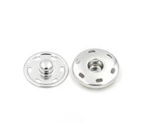 Druckknopfverschluss, 10er-Sets 8-30 mm große Metall-Druckknöpfe for Annähen, Druckknöpfe for Kleidung, Geldbörsen, Handtaschen, Bastelbedarf(Silver,23mm)