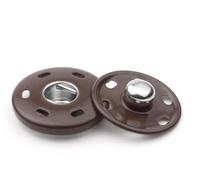 Druckknopfverschluss, 10er-Sets 8-30 mm große Metall-Druckknöpfe for Annähen, Druckknöpfe for Kleidung, Geldbörsen, Handtaschen, Bastelbedarf(Brown,21mm)