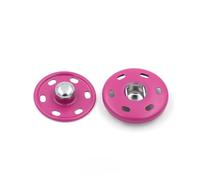 Druckknopfverschluss, 10er-Sets 8-30 mm große Metall-Druckknöpfe for Annähen, Druckknöpfe for Kleidung, Geldbörsen, Handtaschen, Bastelbedarf(Rose Red,8mm)