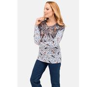Druckpullover mit ornamentalem Druck blau 21
