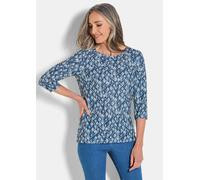 Druckshirt aus flauschigem Jersey blau 22