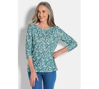 Druckshirt aus flauschigem Jersey grün 40