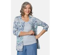 Druckshirt-Set mit Glitzer blau 40