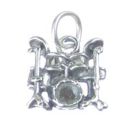 Drum Kit Sterling Silber Charm .925 x 1 Drums Sets Kits Band Charms