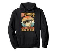 Drummer Like a Musician Only On Time Vintage Sunset Schlagzeug Pullover Hoodie