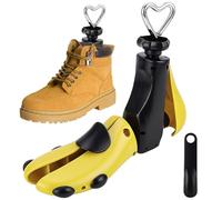 Druuzyl Schuhspanner Damen und Herren Stiefelspanner mit Schuhlöffel, Einstellbare Breite und Länge Schuhdehner, 4-Wege Kunststoff Metall Schuhdehner für Schuhgröße 40-47