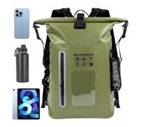Dry Backpack Waterproof PVC Roll Top Dry Sack Large Capacity, armee-grün, Refer to description, Unisex