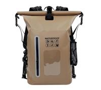 Dry Bag Rucksack, großes Fassungsvermögen, Roll-Top, leichtes PVC, helles kaffebraun, Refer to description, Unisex