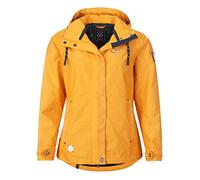 Dry Fashion Damen Funktionsjacke Greetsiel - Outdoor Jacke Damen Reißverschluss Jacke Atmungsaktiv Winddicht Wasserdicht in Gelb Melange Größe 38