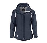Dry Fashion Damen Funktionsjacke Greetsiel - Outdoor Jacke Damen Reißverschluss Jacke Atmungsaktiv Winddicht Wasserdicht in Navy-Melange Größe 48