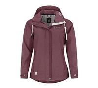 Dry Fashion Damen Funktionsjacke Greetsiel - Outdoor Jacke Damen Reißverschluss Jacke Atmungsaktiv Winddicht Wasserdicht in Beere-Melange Größe 36