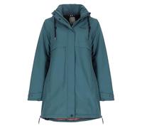 Dry Fashion Damen Funktionsmantel Alaska gefüttert - Lange Funktionsjacke wind- und wasserdicht in Petrol Größe 52