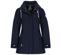 Dry Fashion Damen Funktionsmantel Leer mit abnehmbarer Kapuze - Taillierte Funktionsjacke wasserdicht und winddicht in Navy Größe 44