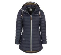 Dry Fashion Damen Polyurethan-Mantel Danzig gesteppt - Outdoor-Jacke wind- und wasserdicht in Navy Größe 42