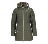 Dry Fashion Damen Polyurethan-Mantel Danzig gesteppt - Outdoor-Jacke wind- und wasserdicht in Oliv Größe 46