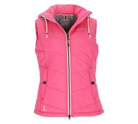 Dry Fashion Damen Steppweste Rügen mit abnehmbarer Kapuze - Leichte Weste mit taillierten Schnitt in Pink Größe 44